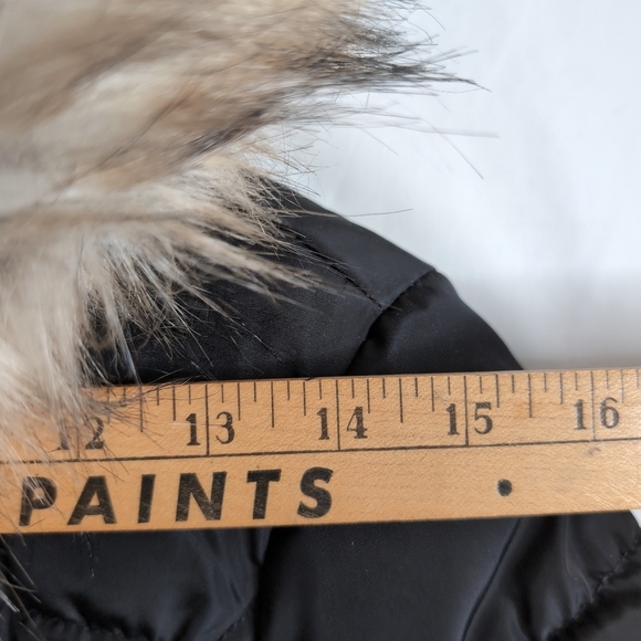 LAUNDRY by Shelly Segal Women's Puffer Jacket w/ Cinched Waist and Fur Hood, XS - Picture 9 of 15